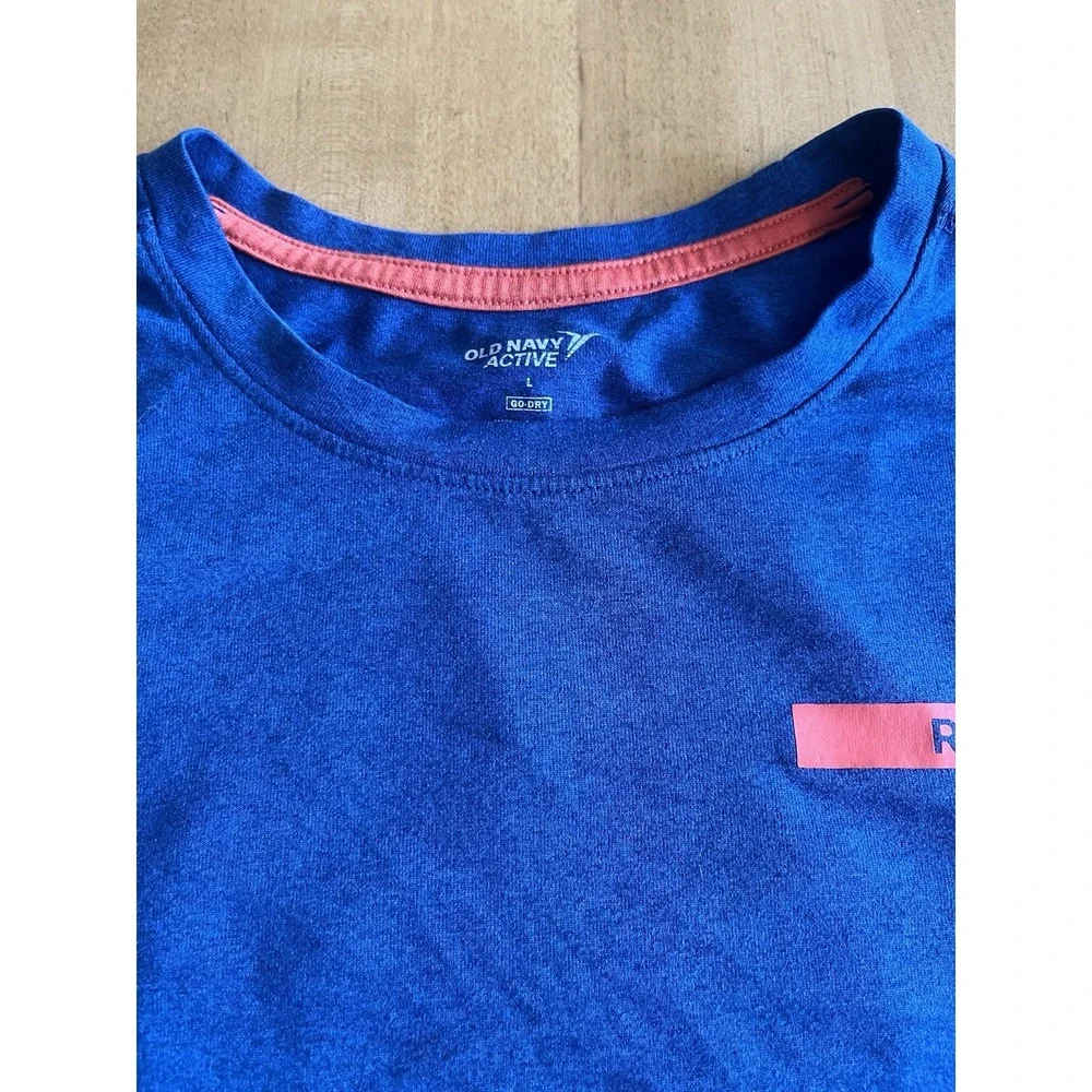 Old Navy Active Men's T Shirt Run Marathon NY Chicago London Paris Tokyo Sz L